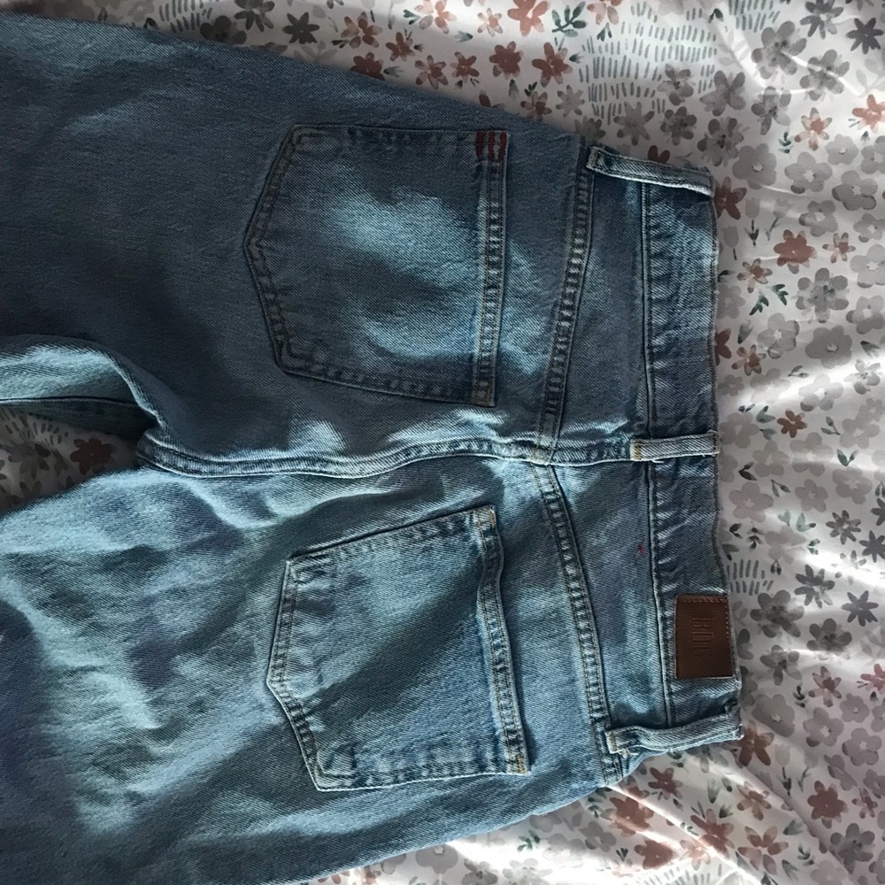 BDG Blue Straight Leg Jeans with Lived-In Look